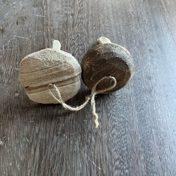 Anthropologie-Mushroom Wood Ornaments, Set of 2 - Picture 4 of 5